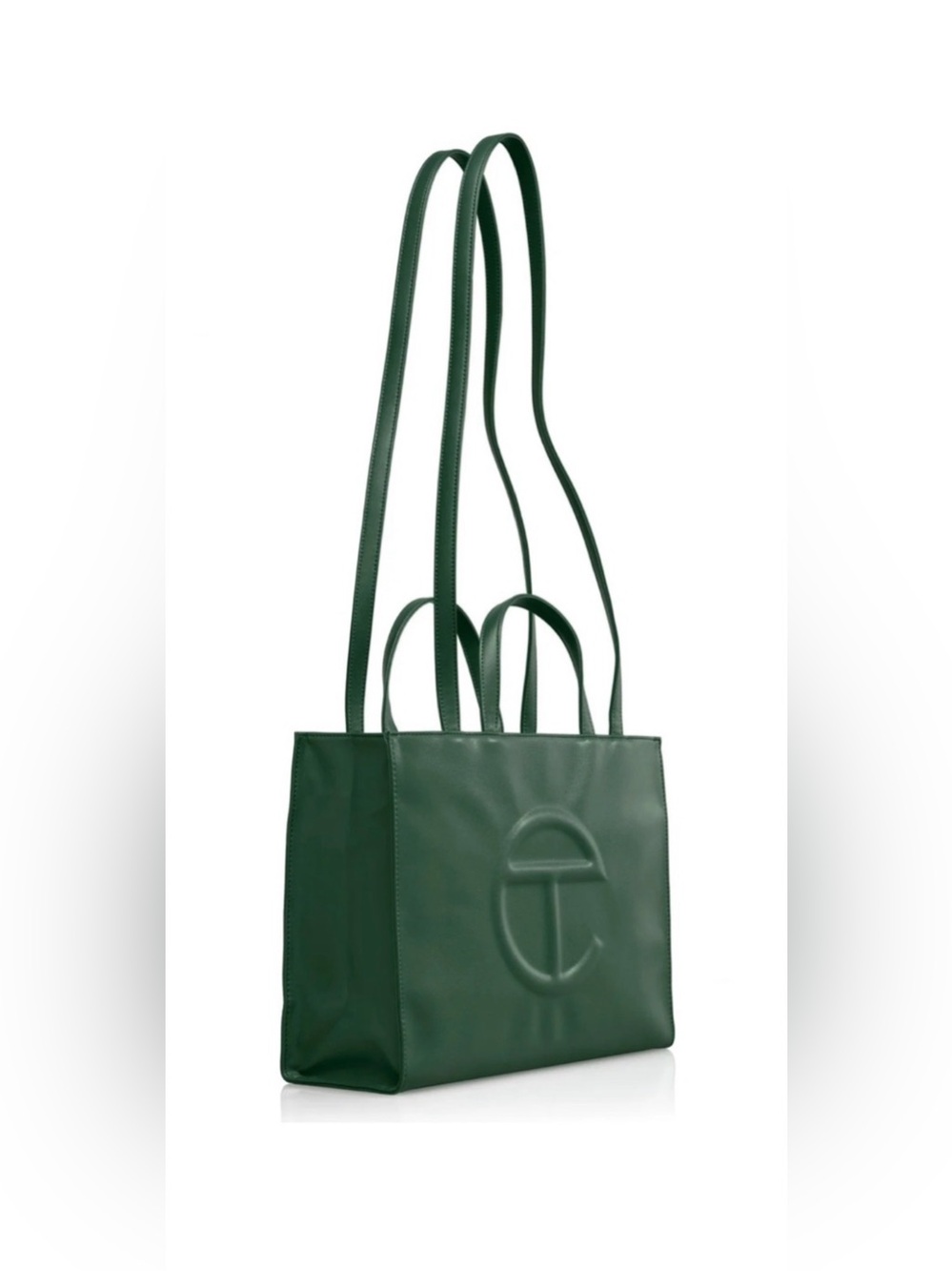 Telfar Deep Green Signature medium Shopping Bag